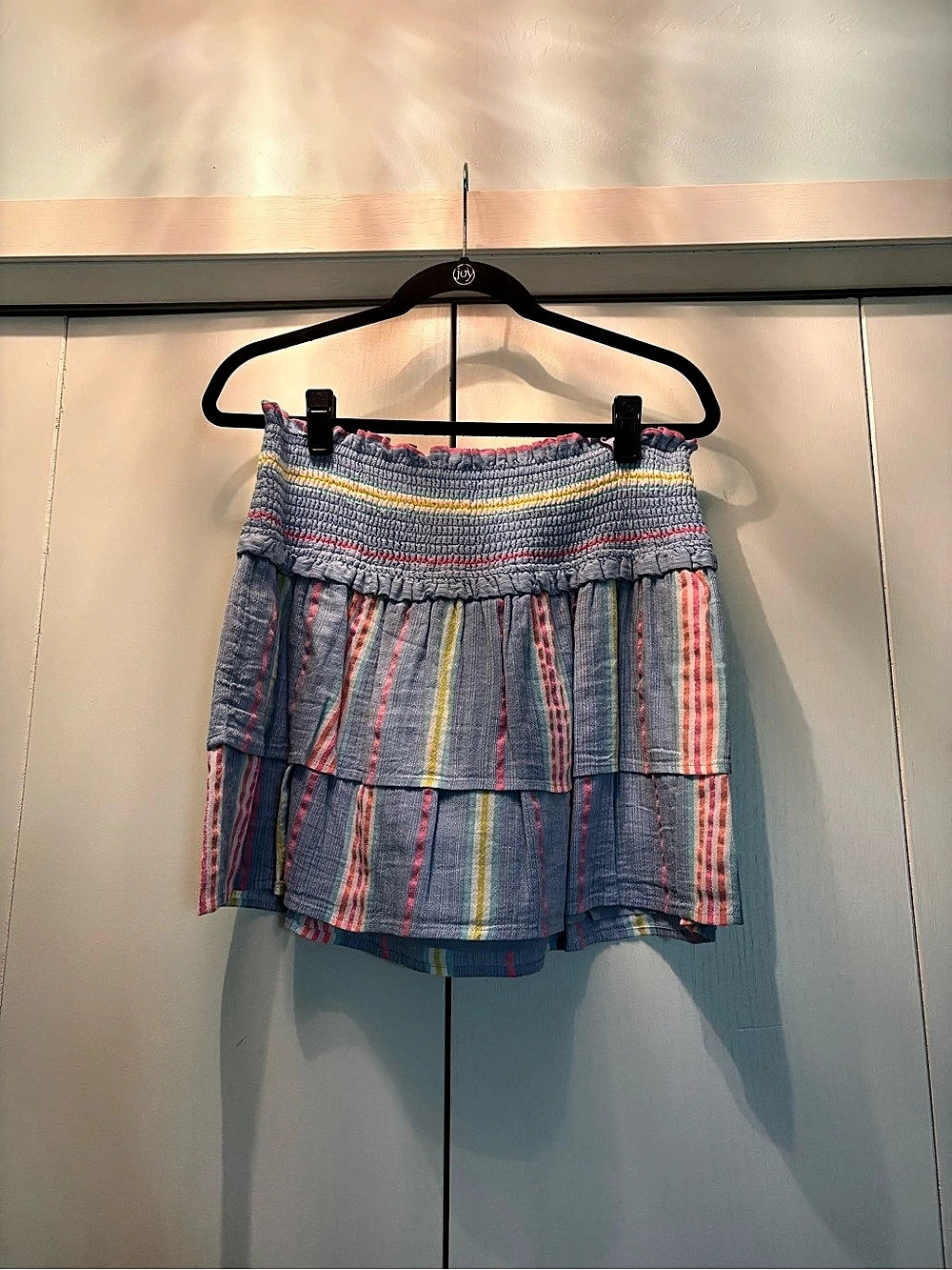 Striped Cotton mini skirt